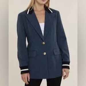 Dolce Cabo Blue Blazer with Black and White Trim